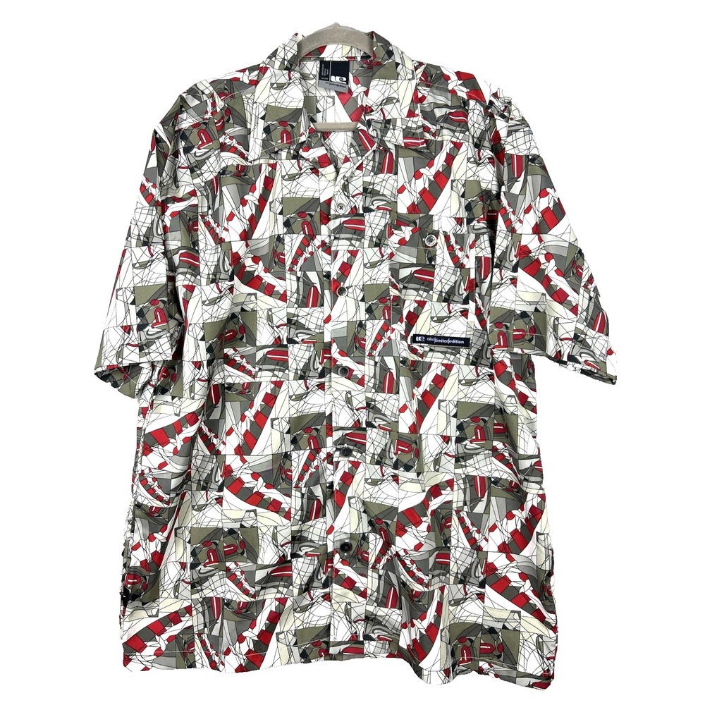 Vintage Y2K 2000s Nike Geometric Logo Limited Edition Shirt Mens Size M
